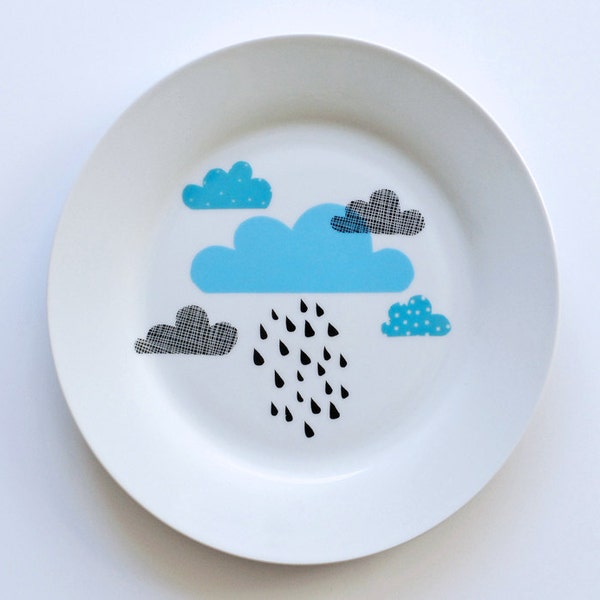 FINAL STOCK SALE! Clouds and rain breakfast plate