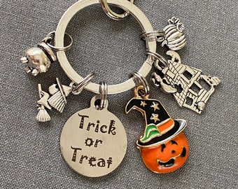 Halloween Keyring, Kids Gifts Keyring, Halloween Gifts For Women, Halloween Keychain, Pumpkin Keyring, Spooky Keyring Gift For Her