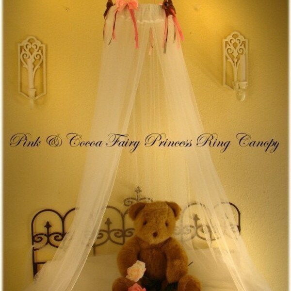 Crown Bed Canopy Fairy Princess Ring Dress Up Tea Party Netting