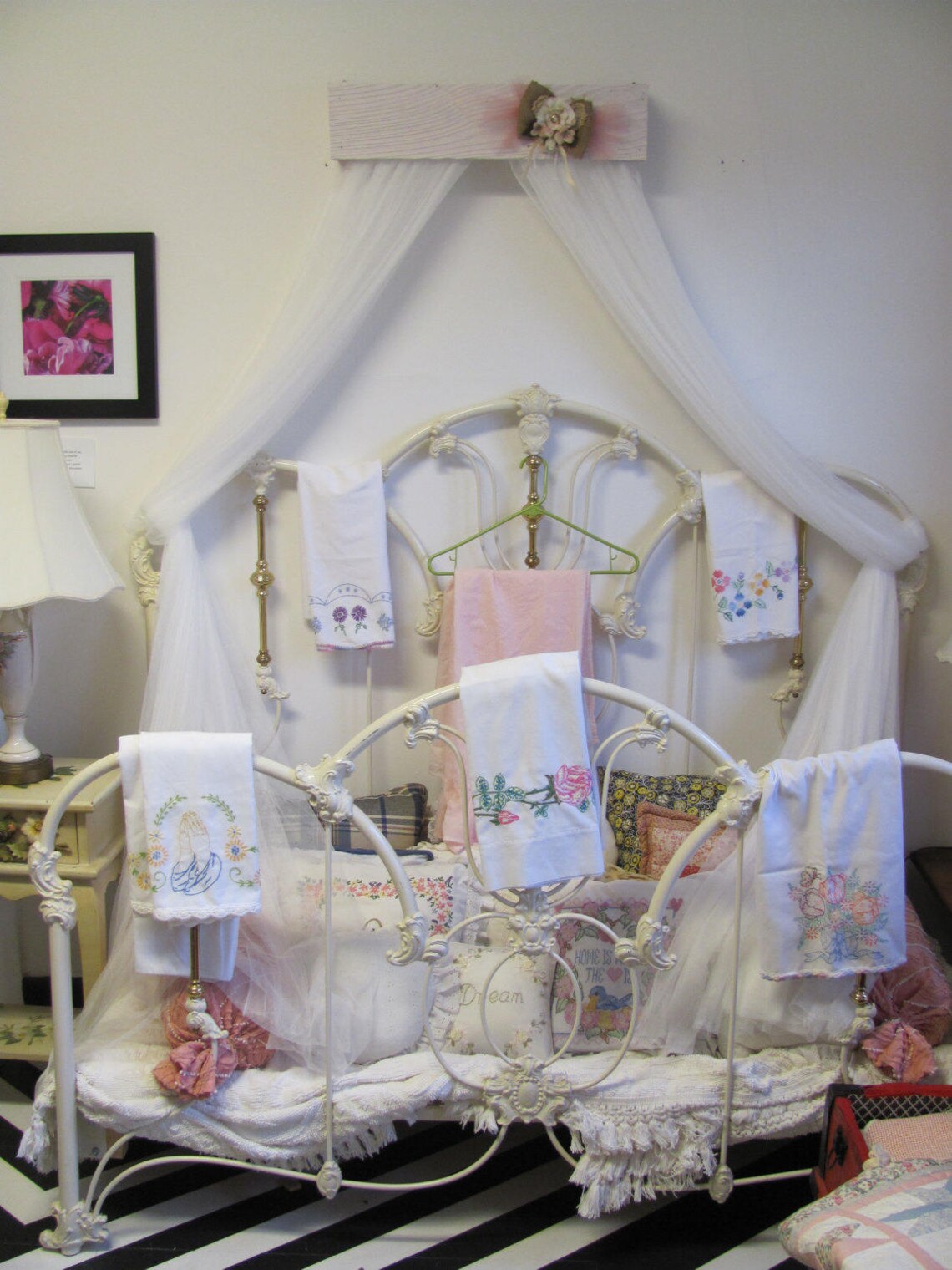 Crib Canopy Shabby Bed Baby Rustic Victorian Design Reclaimed Etsy