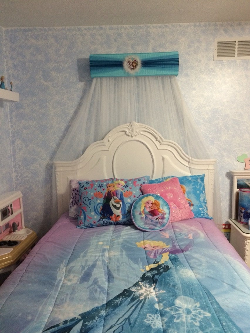 Frozen Disney Bed Canopy Crown Pelmet Anna Elsa Princess Upholstered Awning  Teester Sale so Zoey Boutique Custom Design - Etsy, image size:852x1136