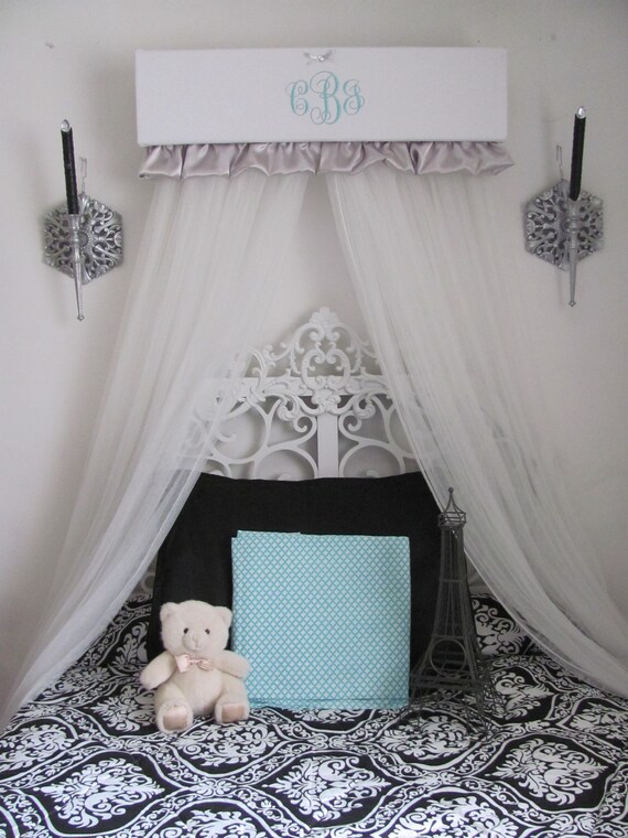 Bed Teester Personalized Crib Nursery Cornice Canopy Full Twin Etsy