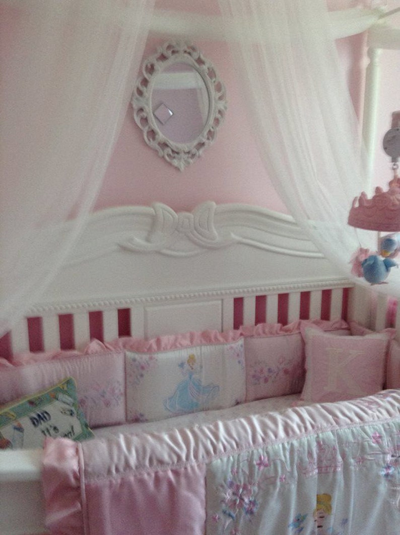 Crib CROWN Bed RUFFLES Nursery Canopy Cornice Lavender Etsy