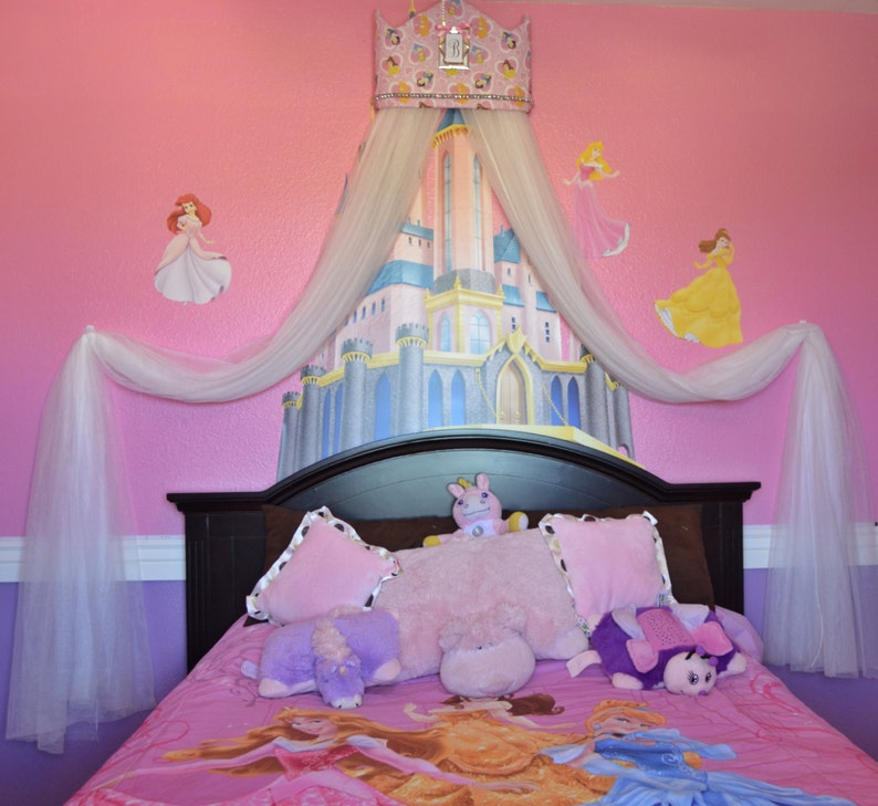 Disney Princess Tiara CROWN Crib Canopy Cornice Bed Etsy