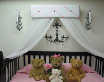 Bed Canopy girls bedroom nursery crib Ballet CrOwN Princess Pelmet Upholstered Awning Custom So Zoey Boutique SALE