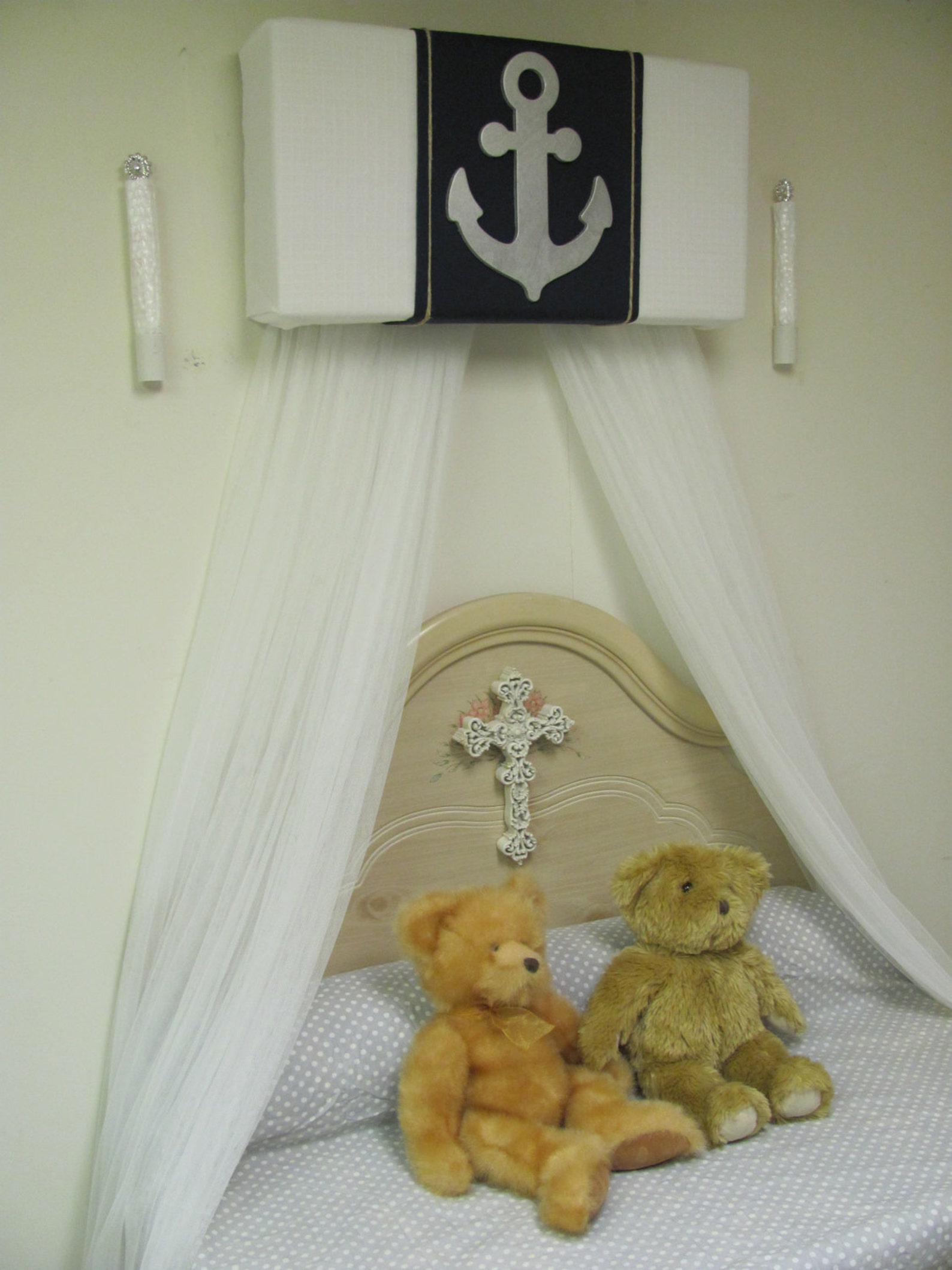 Bed Crib Canopy ANCHOR Ship Rustic BOYS Design Bedroom Box Etsy
