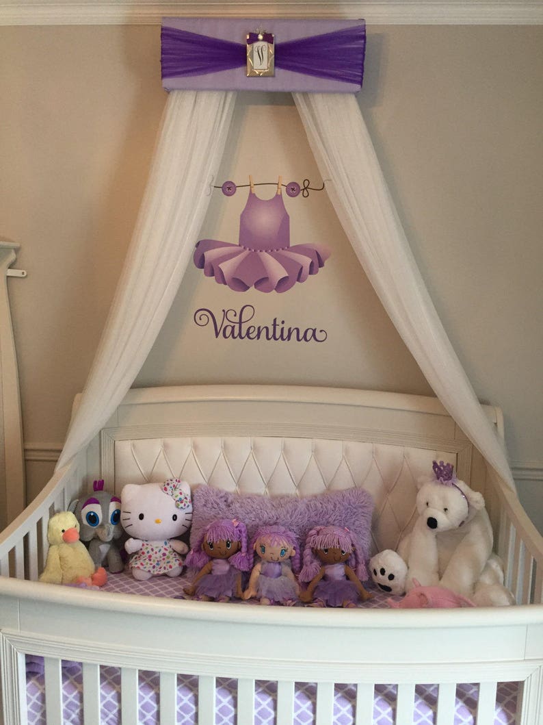 Princess Bed Crib Canopy Nursery Teester Lavender Purple Etsy