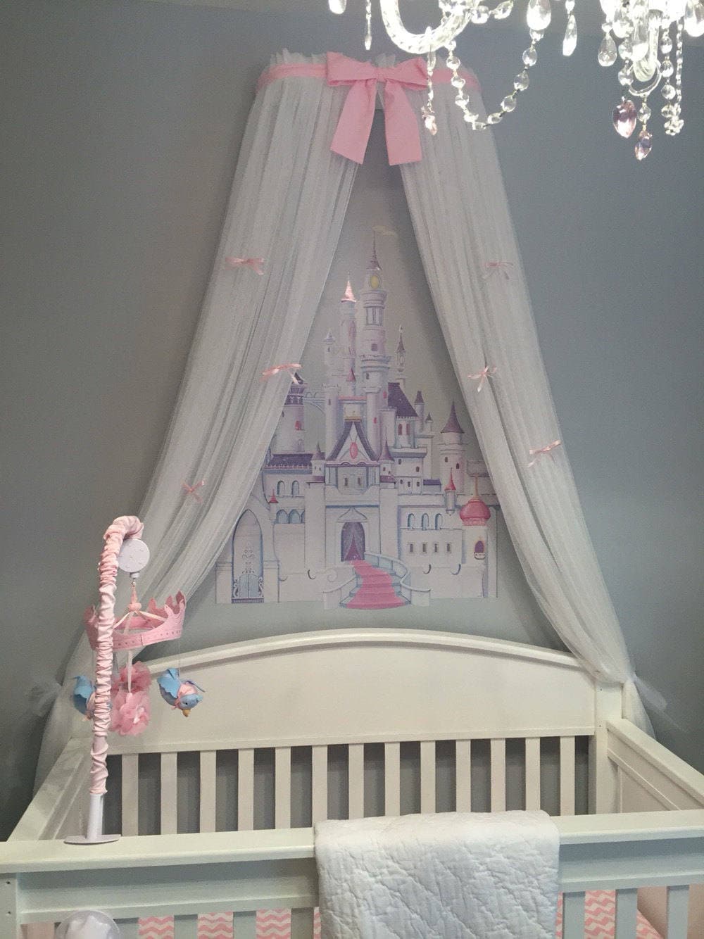 Crib Canopy Princess Bed Crown Nursery BaBy Light Pink Petite Etsy