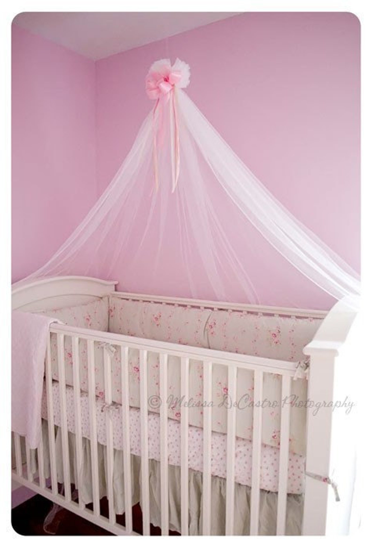 Nursery Crib Crown Canopy Photography PRINCESS PINK Bow Photo Etsy