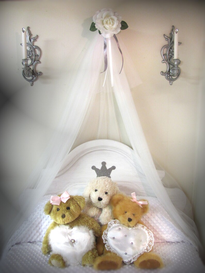 Princess Bed Crib Canopy Nursery Bedroom Baby Angela Cornice Etsy