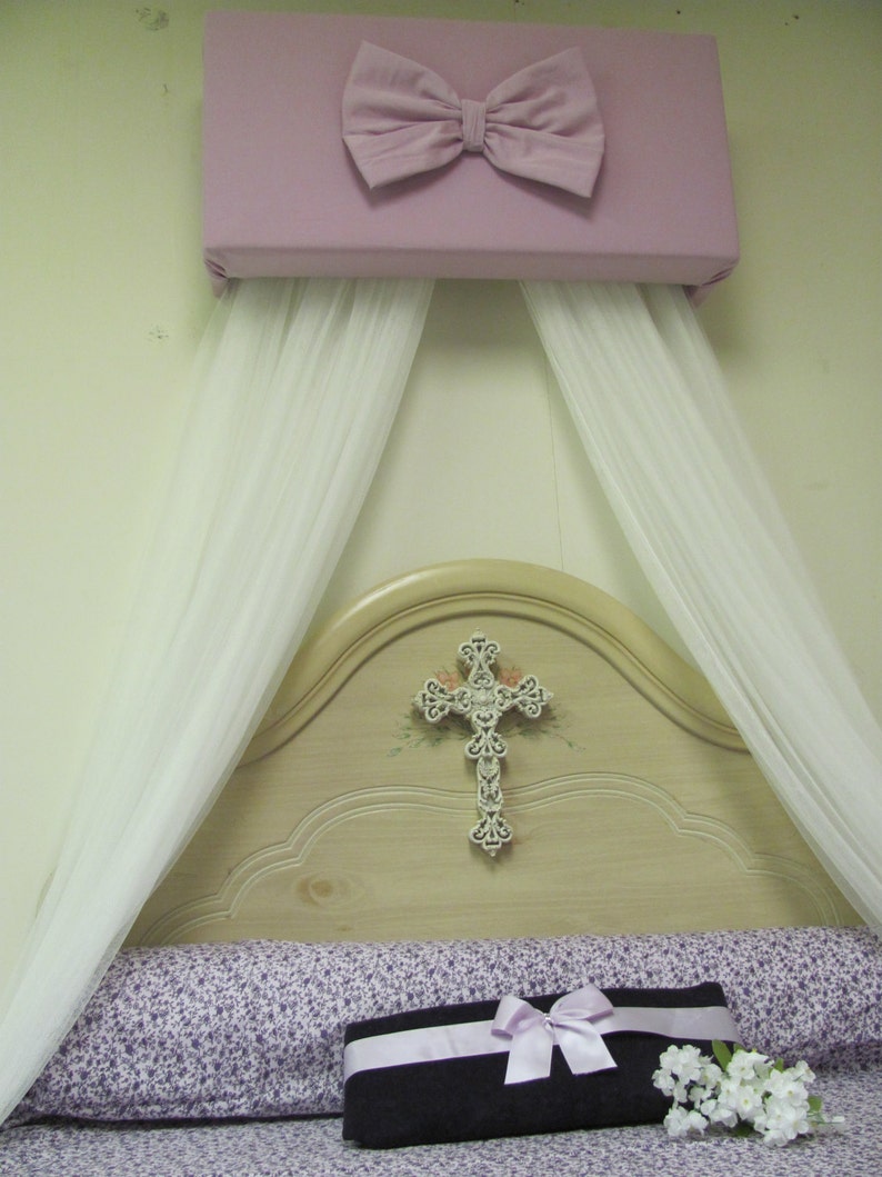 Crib Canopy Nursery Bedroom Cornice Box Lavender Baby Girls Etsy