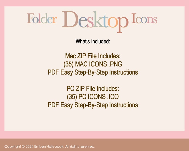 Desktop Folder Icon Bundle for Mac and Windows | BUNDLE | Desktop ...