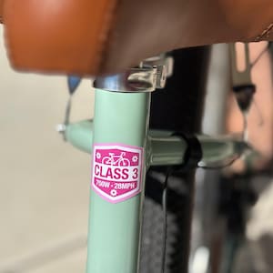 Ebike Sticker Bike Sticker Decal (Class 1, 2, 3) – 250W, 350W, 500W, 750W – You Get 2 Stickers. Pink