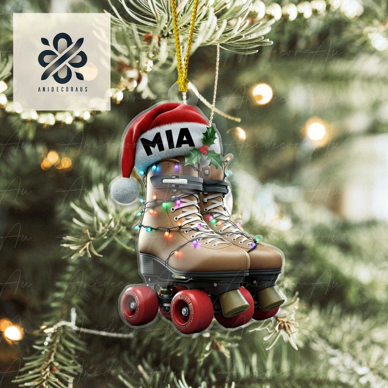 Custom Roller Skate Ornament Personalized Roller Skate Ornament for