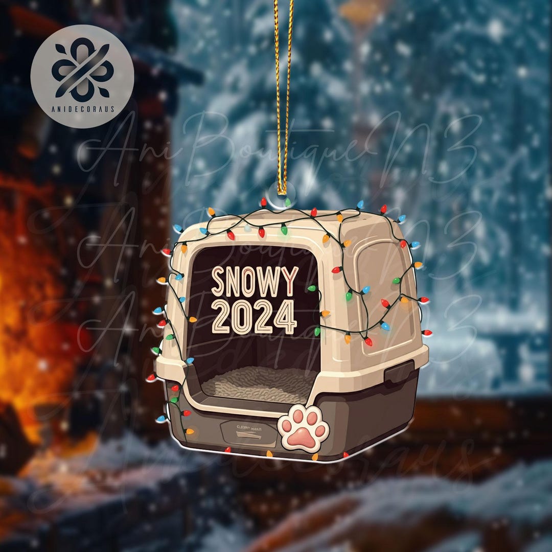 Personalized Cat Litter Box Christmas Ornament Cat Litter Box Ornament