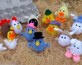 CROCHET PATTERN - CV068 Easter Eggheads - Amigurami - PDF Download