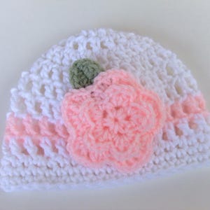 CROCHET PATTERN - CV094 Crochet Rose Baby Hat - PDF Download