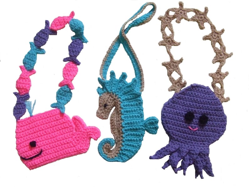 CROCHET PATTERN  CV039 Ocean Friends Purses  Whale Purse  image 0