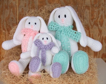 CROCHET PATTERN - CV090 Easter Floppy Ear Bunnies - Amigurami - PDF Download