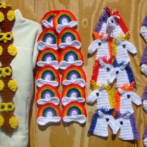 CROCHET PATTERN - CV064 Magical Scarves - Wizardry Scarves - Owl - Unicorn - Rainbow - Wizard - PDF Download