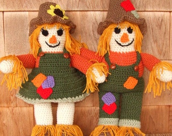 CROCHET PATTERN - CV118 Susie and Sammy Scarecrows - Amigurami - PDF Download