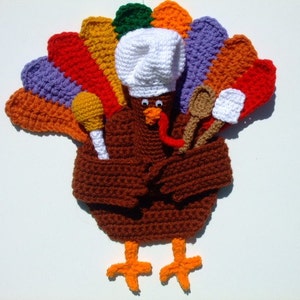 CROCHET PATTERN - CV060 Thanksgiving Turkey Door Hanging - PDF Download