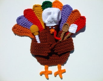 CROCHET PATTERN - CV060 Thanksgiving Turkey Door Hanging - PDF Download