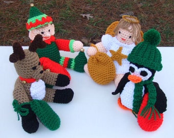 CROCHET PATTERN - CV085 Christmas Toys and Gift Card Holders Set Two - PDF Download