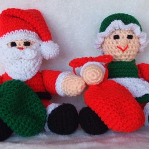 CROCHET PATTERN CV084 Christmas Toys Set One Santa Mrs Santa Gingerbread Man Snowman Amigurami PDF Download image 3