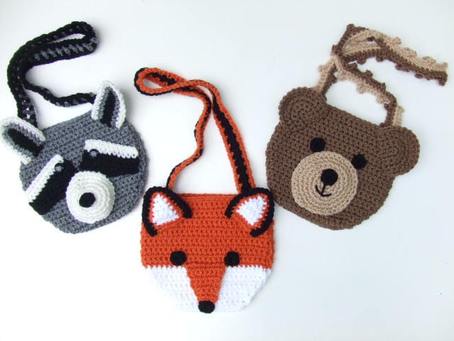 38 Racoon Crochet Patterns for Woodland Amigurumi, Hats, Appliques, and Cozy Handmade... 32 Crochet Pattern Cv148 Animal Crochet Purses