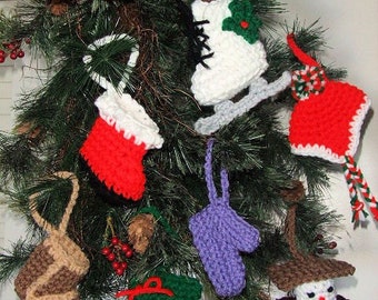 CROCHET PATTERN - CV069 Christmas Ornaments - Christmas Package Ties - PDF Download