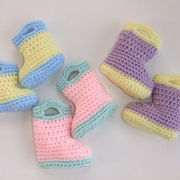 PATRON AU CROCHET - CV114 Bottes de pluie bébé - Bébé Garçon - Bébé Fille - Téléchargement PDF