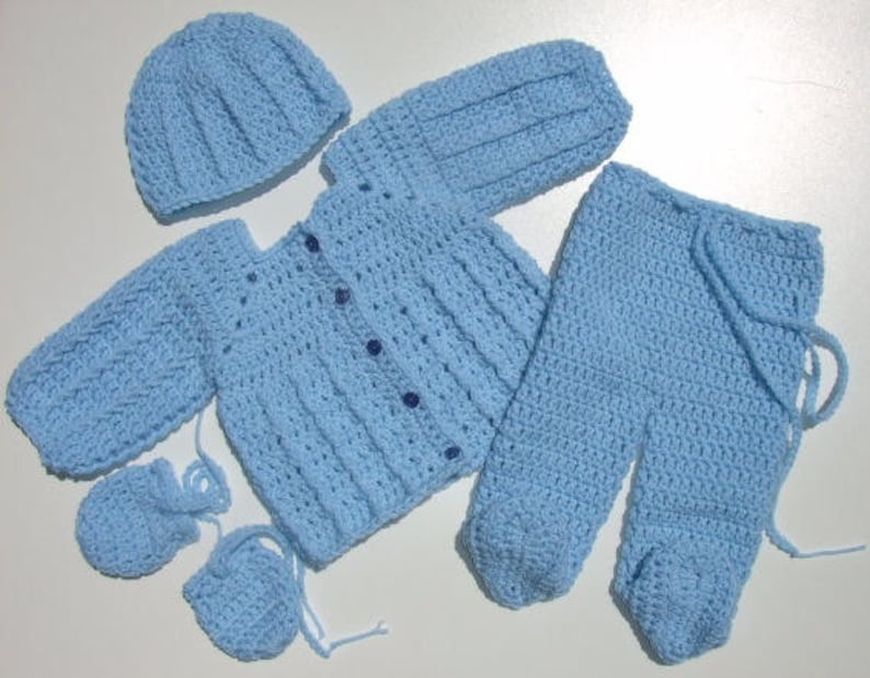 Mittens PDF Download Sweater CV143 Baby Boy Pants Hat CROCHET PATTERN