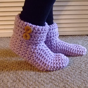 CROCHET PATTERN Slippers, CV164, boot crochet pattern, house slipper pattern, 5 sizes from Toddler&#39;s - Womens Size 13 - PDF Digital Download