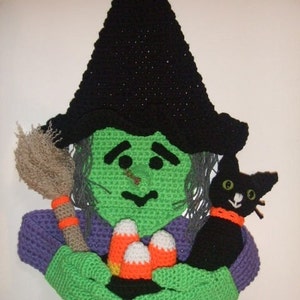 CROCHET PATTERN - CV042 Halloween Witch Door Hanging - PDF Download