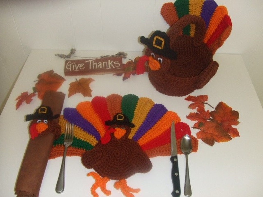 CROCHET PATTERN CV001 Thanksgiving Turkey Placemats PDF Download Etsy