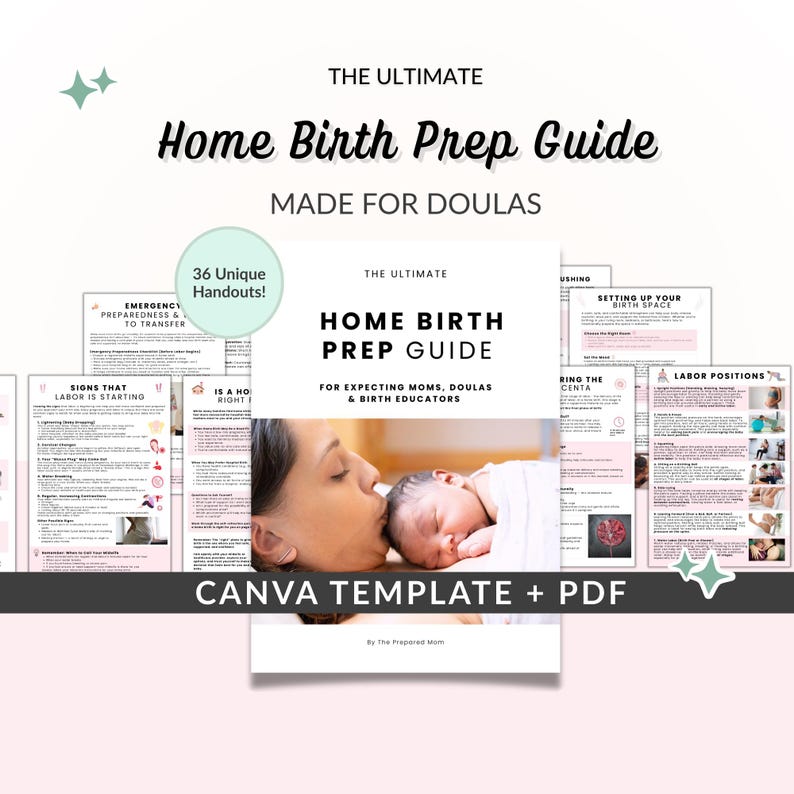 Home Birth Prep Guide, Home Birth Preparation Kit, Antenatal Education ...