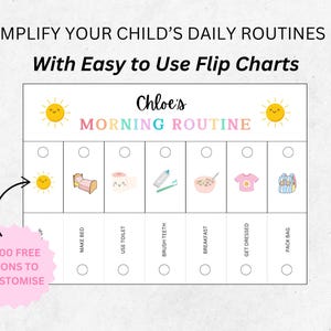 Picture Chore Charts for Kids, Toddler Chore Charts, Morning Evening ...