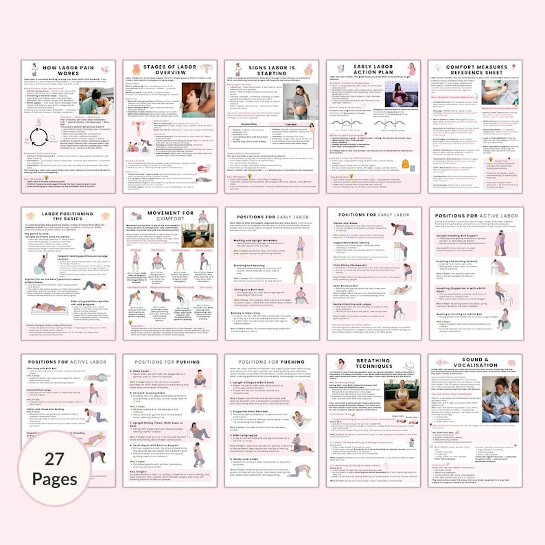 Comfort in Labor Bundle, Evidence-based Birth Doula Handouts for ...