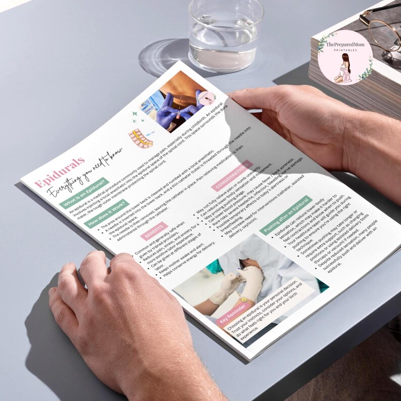 Pain Management Handout.pdf Epidural Anesthesia Handout, Birth Doula Handout, Pain Management Cheat ...