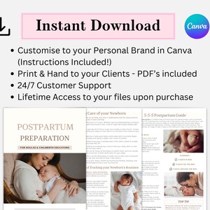 Postpartum Preparation Guide, New Mom Postnatal Recovery Ebook ...