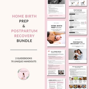 Home Birth Prep & Postpartum Recovery Guide, Prenatal Class Handout Bundle, Antenatal Education Materials, Doula Teaching Templates | Canva