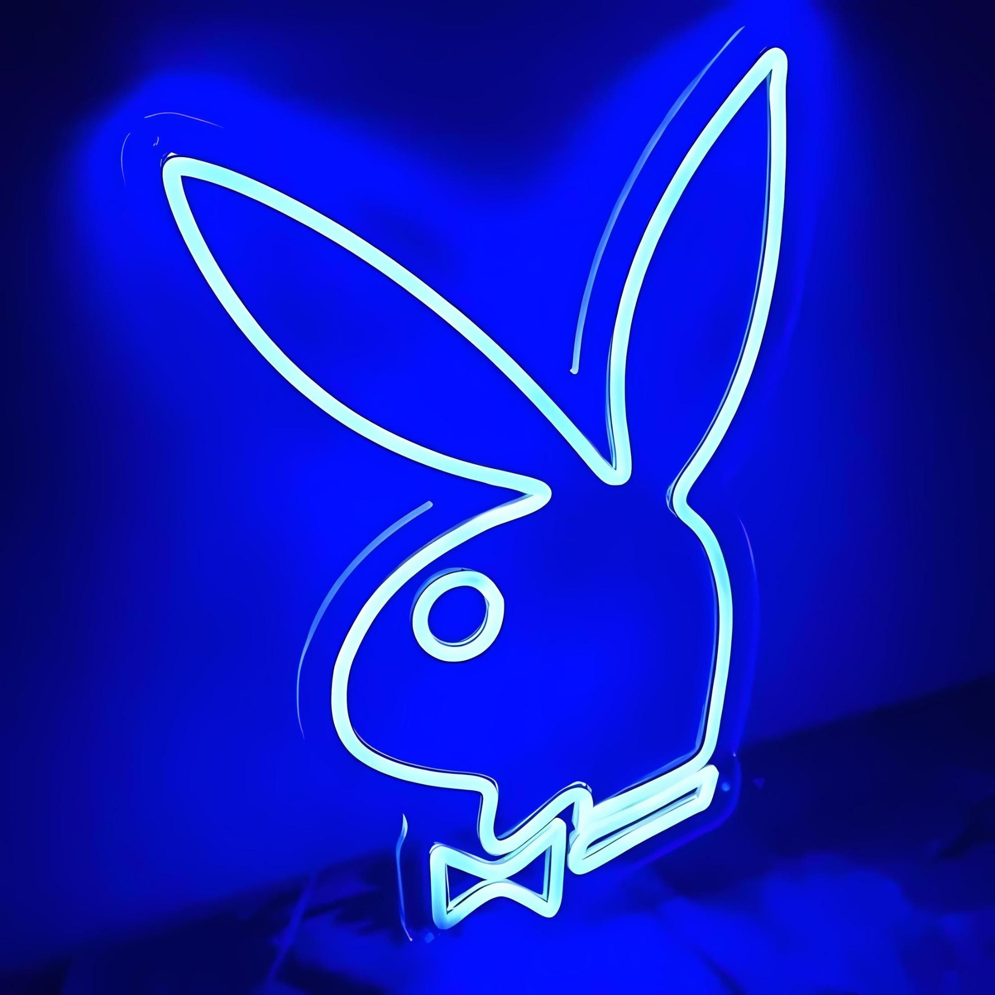 LED Playboy Bunny Neon Sign, Custom Neon Signage, Playboy Bunny Room