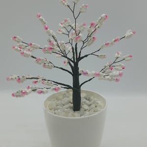 Piccolo albero di perline, albero portafortuna, circa 17 x 6 cm. In vari colori, senza tempo, regalo speciale, occasioni speciali.