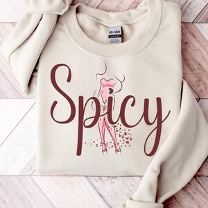 Spicy Sweatshirt, Couple Sweaters, Spicy Hoodie, Anniversary Gift, Hot Wife Sweatshirt, Husband Wife Sweatshirt Valentine Gift For Boyfriend