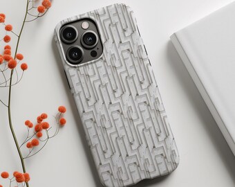 Geometric Pattern Phone Case, Modern Abstract Minimalist, iPhone 15 14 13 12 11 Pro Max Plus Pixel 8 Samsung Galaxy S24 S23 S22 S20 Ultra