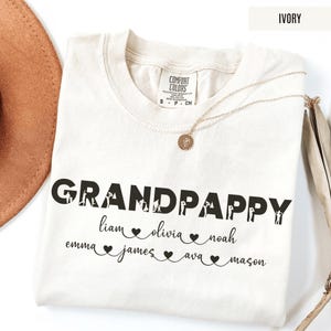 Grandpappy Shirt With Kids Names, Fathers Day Gift For Grandpa, Personalized Grandpa, best dad shirt, Gift For Dad, New grandparent Gift