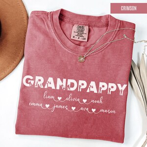 Grandpappy Shirts, Gift for Grandpa from Grandson, Personalized Grandpa Shirt, New Grandpa Gift, Fathers Day Gift, Best Dad Shirt With Kids