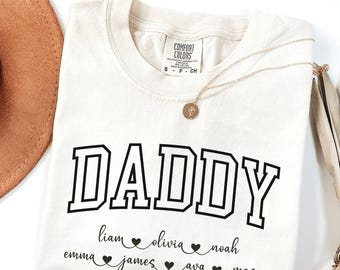 Daddy Shirt With Kids Names, Personalized Dad Shirt, Gift For Daddy, Daddy To Be Gift, Dad And Daddy Shirt, Daddy Birthday Shirt Sweatshirt
