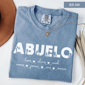 Abuelo Shirt With Grandkids Names, Father Day Shirt Gift For Grandpa From Grandkids, Custom Grandpa Shirt With Names, Personalized Grandpa